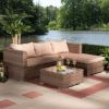 SET BROOKLYN SOFA UGAONA 194X128X62CM + STO 58X58X32CM - 4