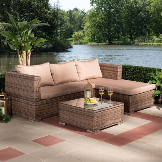 SET BROOKLYN SOFA UGAONA 194X128X62CM + STO 58X58X32CM