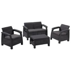 SET CORFU  STO/DVE FOTELJE/SOFA SIVI