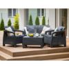 SET CORFU  STO/DVE FOTELJE/SOFA SIVI - 3