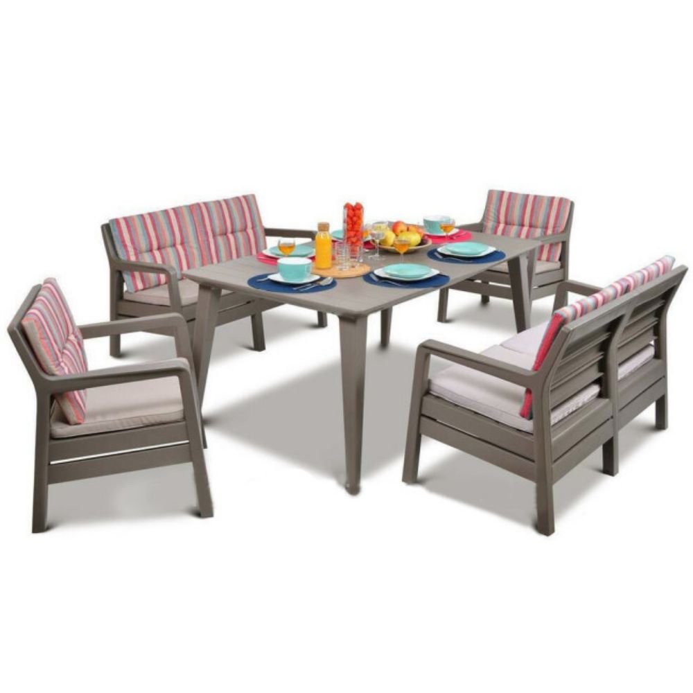 SET DELANO 2 SOFE+2 FOTELJE+STO CAPPUCINO