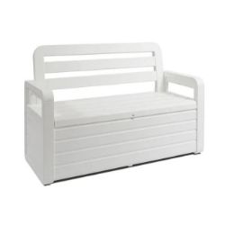 KLUPA PVC SA OSTAVOM ZA JASTUKE BELA