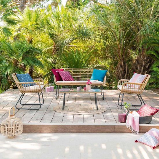 SET "SUNSET" PLETENI FOTELJE+SOFA+STO