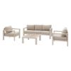 SET BAŠTENSKI EVASION BEŽ SOFA+2 FOTELJE+STO ALUMINIJUM - 1