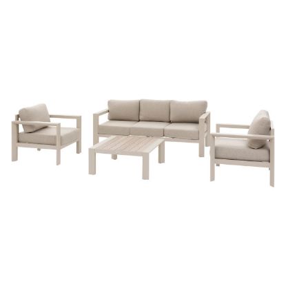 SET BAŠTENSKI EVASION BEŽ SOFA+2 FOTELJE+STO ALUMINIJUM