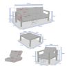 SET BAŠTENSKI EVASION BEŽ SOFA+2 FOTELJE+STO ALUMINIJUM - 5