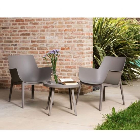 SET BAŠTENSKI QUEEN TAUPE STO+2 STOLICE