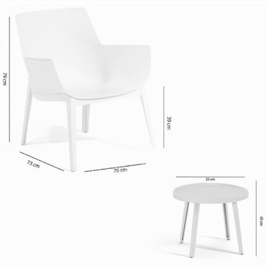 SET BAŠTENSKI QUEEN BELI STO+2 STOLICE
