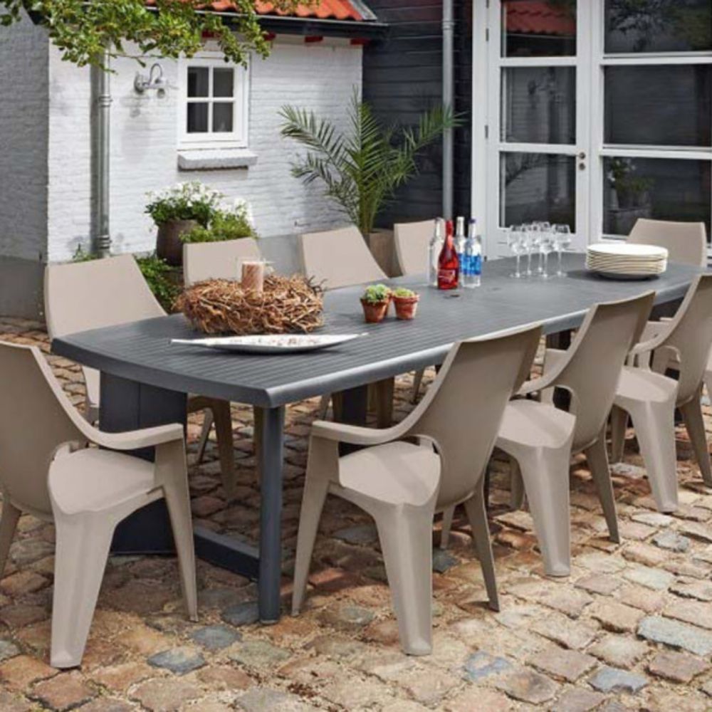 STOLICA DANTE PVC NISKI NASLON 57X57X79 CAPPUCCINO