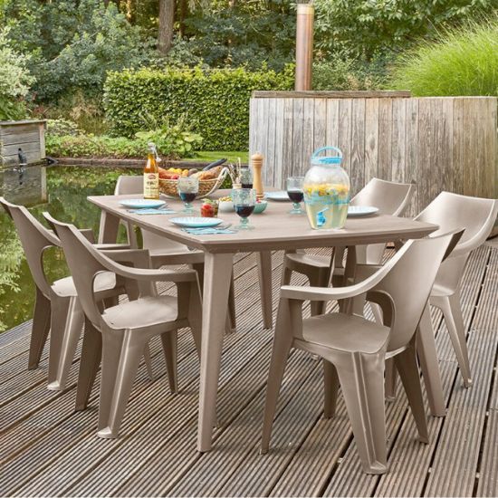 STOLICA DANTE PVC NISKI NASLON 57X57X79 CAPPUCCINO