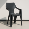 STOLICA DANTE PVC NISKI  NASLON 57X57X79 SIVA - 1