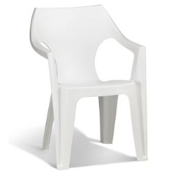 STOLICA DANTE PVC NISKI NASLON 57X57X79 BELA