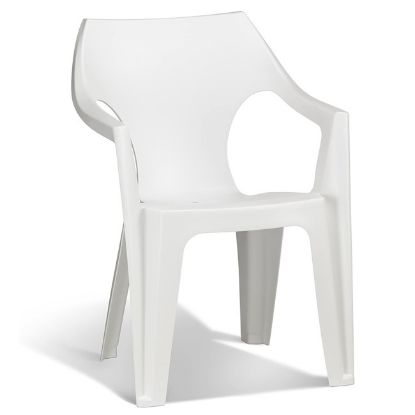 STOLICA DANTE PVC NISKI NASLON 57X57X79 BELA