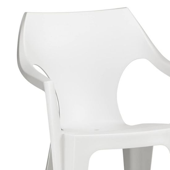 STOLICA DANTE PVC NISKI NASLON 57X57X79 BELA