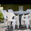STOLICA DANTE PVC NISKI NASLON 57X57X79 BELA - 5