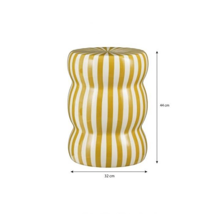 STOČIĆ POMOĆNI KERAMIČKI KREM-OKER - h44xd32cm