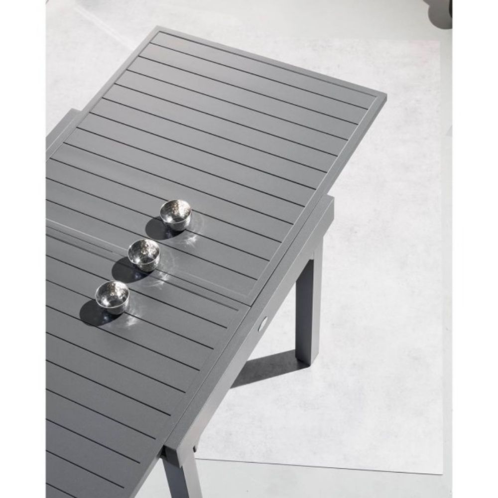STO BAŠTENSKI RASKLOPIVI PIAZZA 8S ALUMINIJUM SIVA HESPERIDE