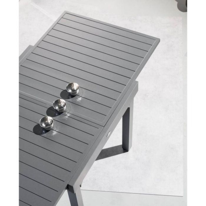 STO BAŠTENSKI RASKLOPIVI PIAZZA 8S ALUMINIJUM SIVA HESPERIDE