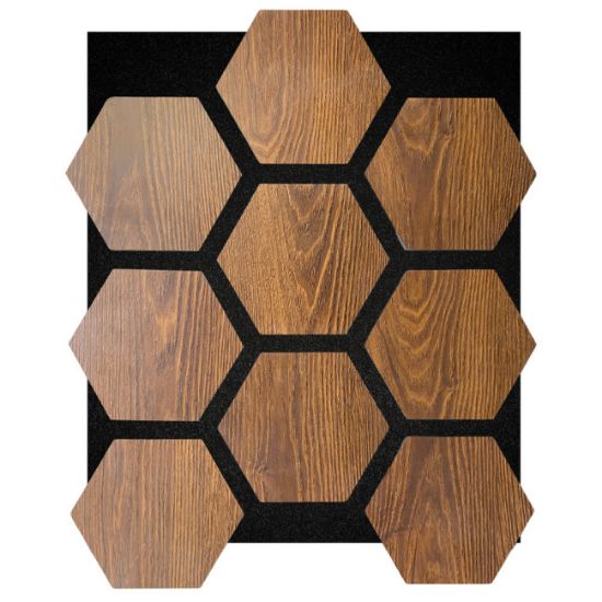 PANEL ROMB DEZEN TAMNI DEKOR 602x525x19mm AKU012