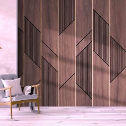 PANEL AKU TAMNO DRVO 2750x400x9mm DK008