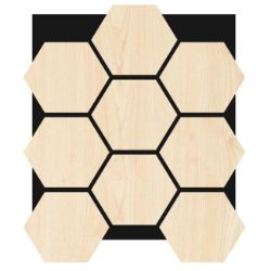 PANEL ROMB DEZEN SVETLI DEKOR 602x525x19mm