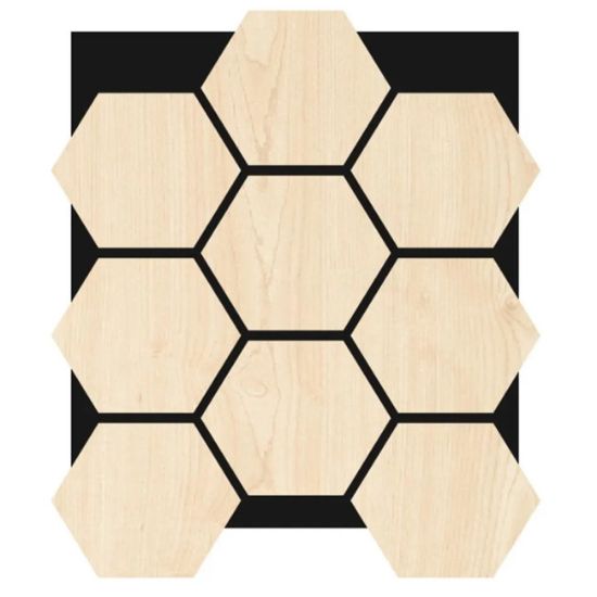 PANEL ROMB DEZEN SVETLI DEKOR 602x525x19mm