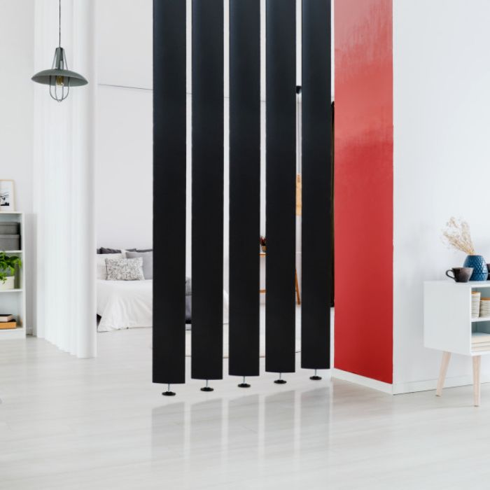 ZAKLON LETVICA 240x18x2.8cm CATALINA CRNA METALIK