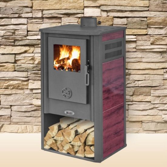 PEĆ ATENE S CERAMIC CRVENA 485X435X945MM, 7-9kW