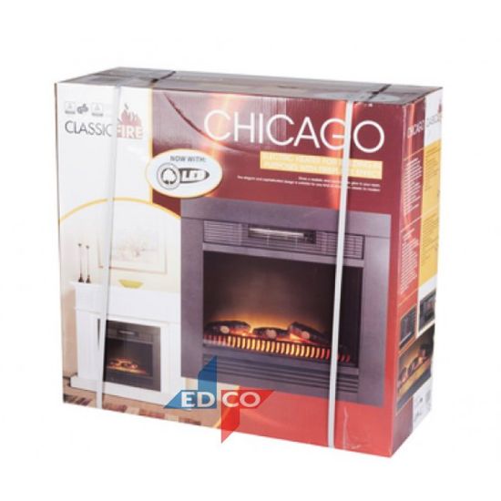 KAMIN CHICAGO LED 1800W CRNI