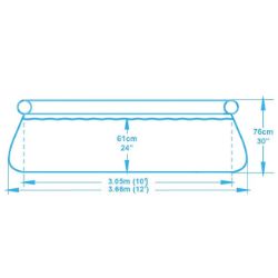 BAZEN FAST 366X76CM SA PUMPOM
