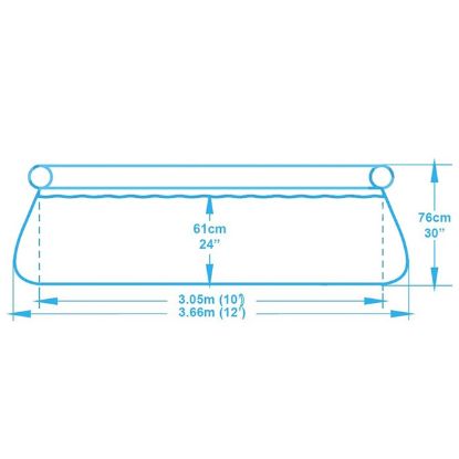 BAZEN FAST 366X76CM SA PUMPOM