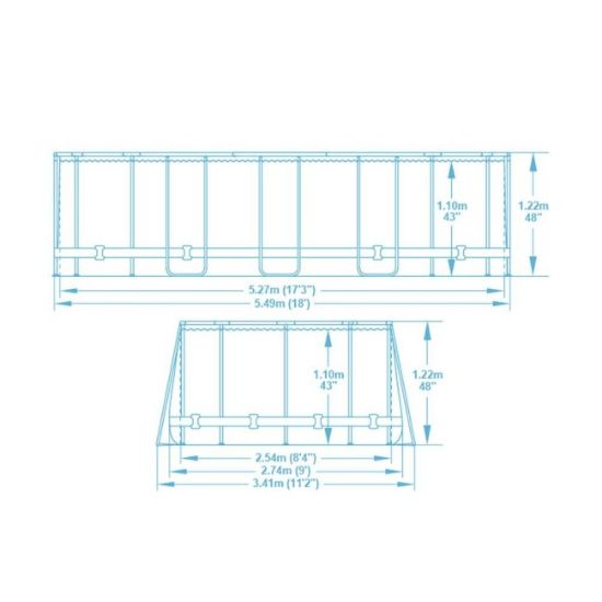 BAZEN OVALNI RATAN 549X274X122CM SA PUMPOM