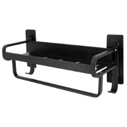 DRZAČ ZA PEŠKIRE/POLICA ALUMINIJUMSKA CRNA
