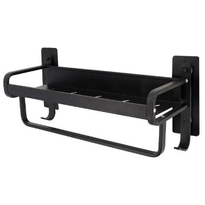 DRZAČ ZA PEŠKIRE/POLICA ALUMINIJUMSKA CRNA