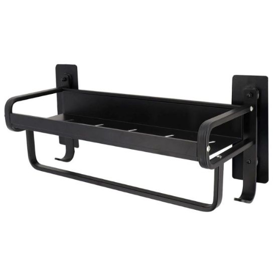DRZAČ ZA PEŠKIRE/POLICA ALUMINIJUMSKA CRNA