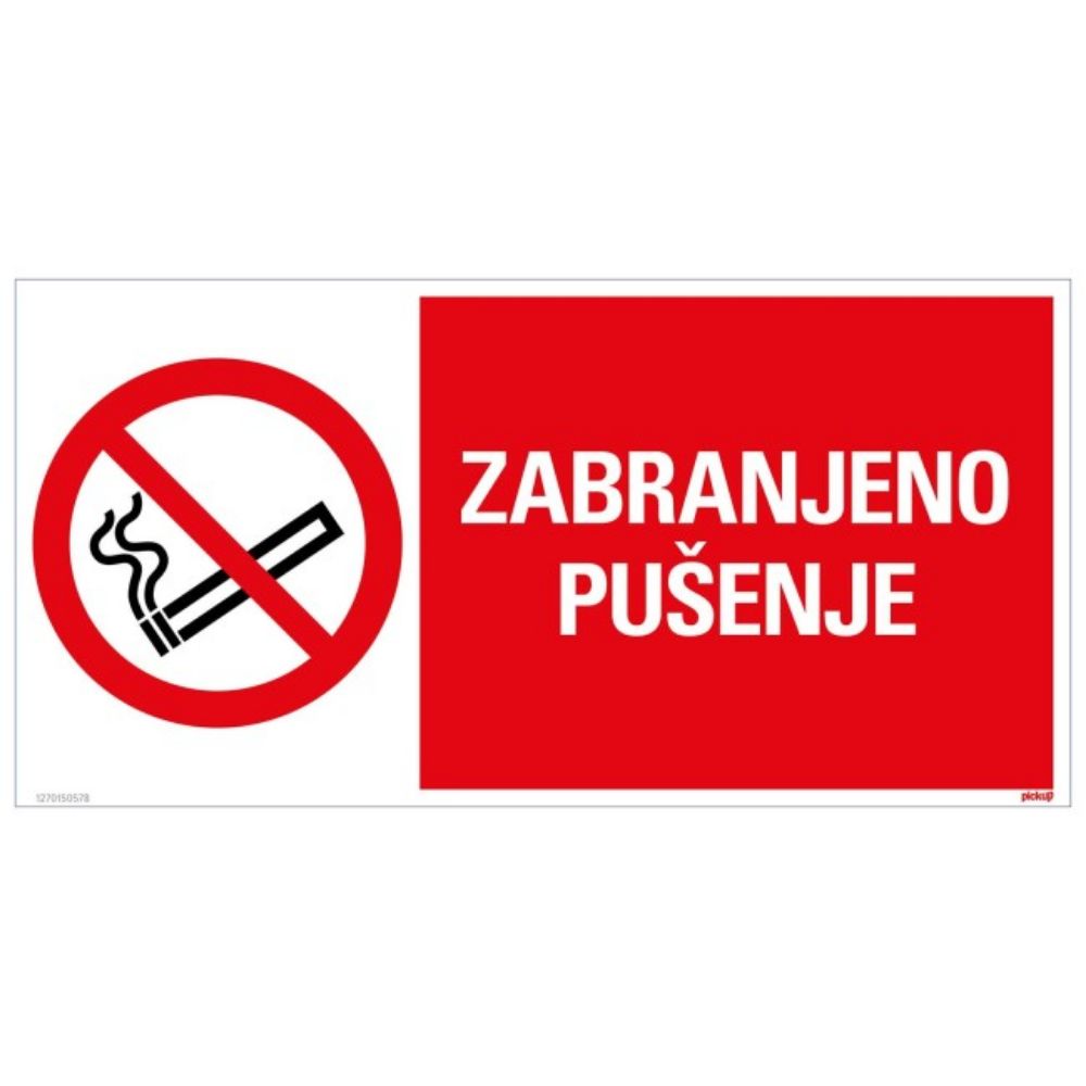 ZNAK - ZABRANJENO PUŠENJE - 150X300MM