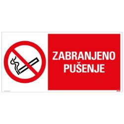 ZNAK - ZABRANJENO PUŠENJE - 150X300MM