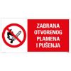 ZNAK - ZABRANA OTVORENOG PLAMENA I PUŠENJA - 150X300MM - 1