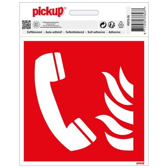 SAMOLEPLJIVA NALEPNICA - POŽARNI TELEFON - 150X150MM