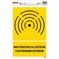 SAMOLEPLJIVA NALEPNICA - NAŠI PROIZVODI SU ZAŠTIĆENI ELEKTRONSKIM SISTEMOM - 230X330MM