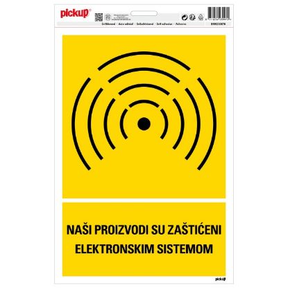 SAMOLEPLJIVA NALEPNICA - NAŠI PROIZVODI SU ZAŠTIĆENI ELEKTRONSKIM SISTEMOM - 230X330MM