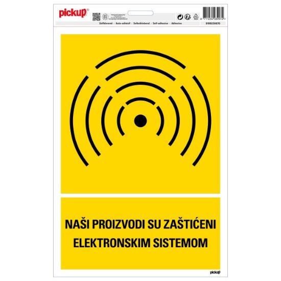 SAMOLEPLJIVA NALEPNICA - NAŠI PROIZVODI SU ZAŠTIĆENI ELEKTRONSKIM SISTEMOM - 230X330MM