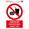 SAMOLEPLJIVA NALEPNICA - ZABRANJENO KONZUMIRANJE HRANE I PIĆA- 230X330MM - 1