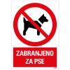 SAMOLEPLJIVA NALEPNICA - ZABRANJENO ZA PSE - 230X330MM - 1