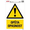 SAMOLEPLJIVA NALEPNICA - OPŠTA OPASNOST - 230X330MM - 1