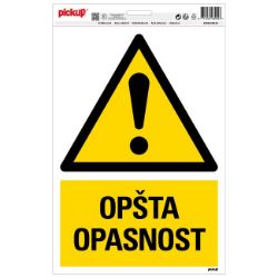 SAMOLEPLJIVA NALEPNICA - OPŠTA OPASNOST - 230X330MM