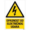 SAMOLEPLJIVA NALEPNICA - OPASNOST OD ELEKTRIČNOG UDARA - 230X330MM - 1