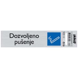 SAMOLEPLJIVA PLOČICA - DOZVOLJENO PUŠENJE -165X44MM