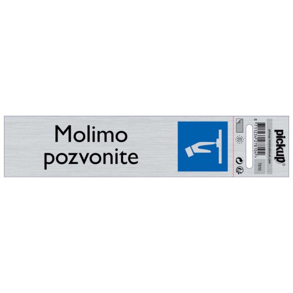 SAMOLEPLJIVA PLOČICA - MOLIMO POZVONITE -165X44MM