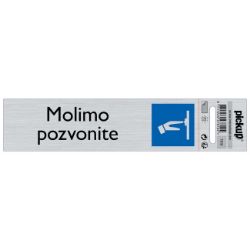 SAMOLEPLJIVA PLOČICA - MOLIMO POZVONITE -165X44MM